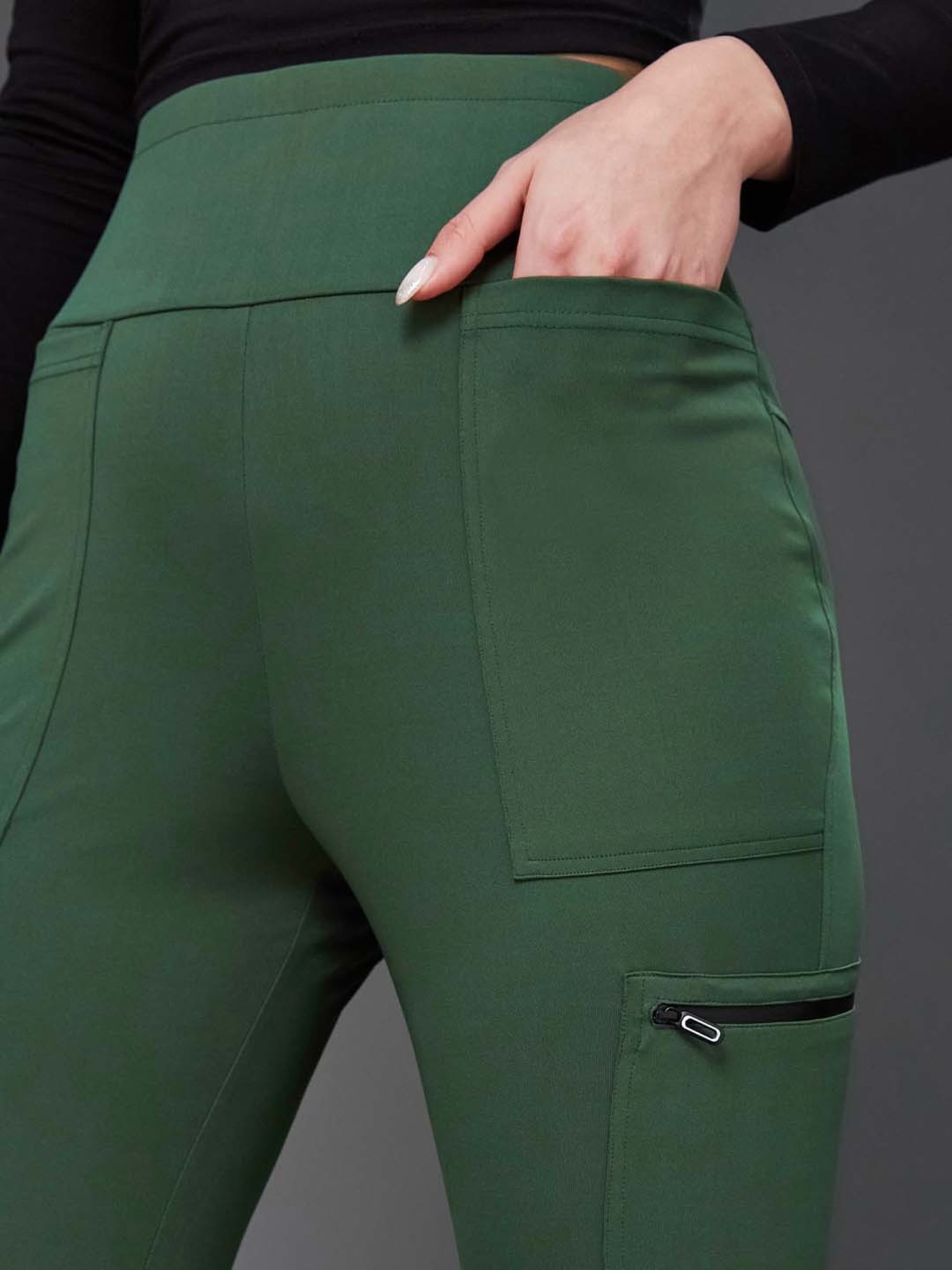 Miss Chase Green High Rise Treggings