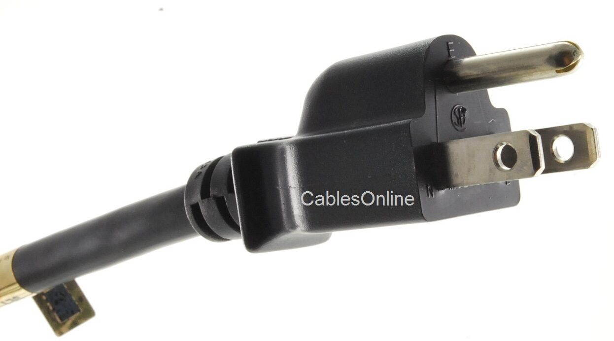 6ft 2-Outlet Power Cord Y-Splitter (1)NEMA 5-15P to (2)NEMA 5-15R 16AWG/3C Cable