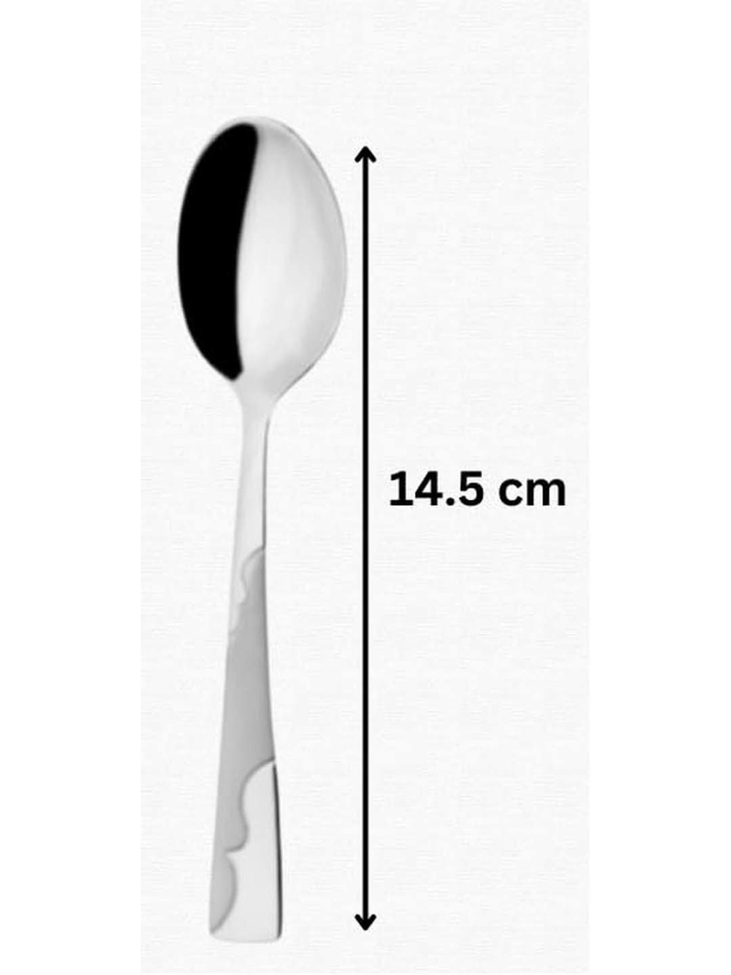 FnS Creta Silver Stainless Steel Teaspoon - Set of 12