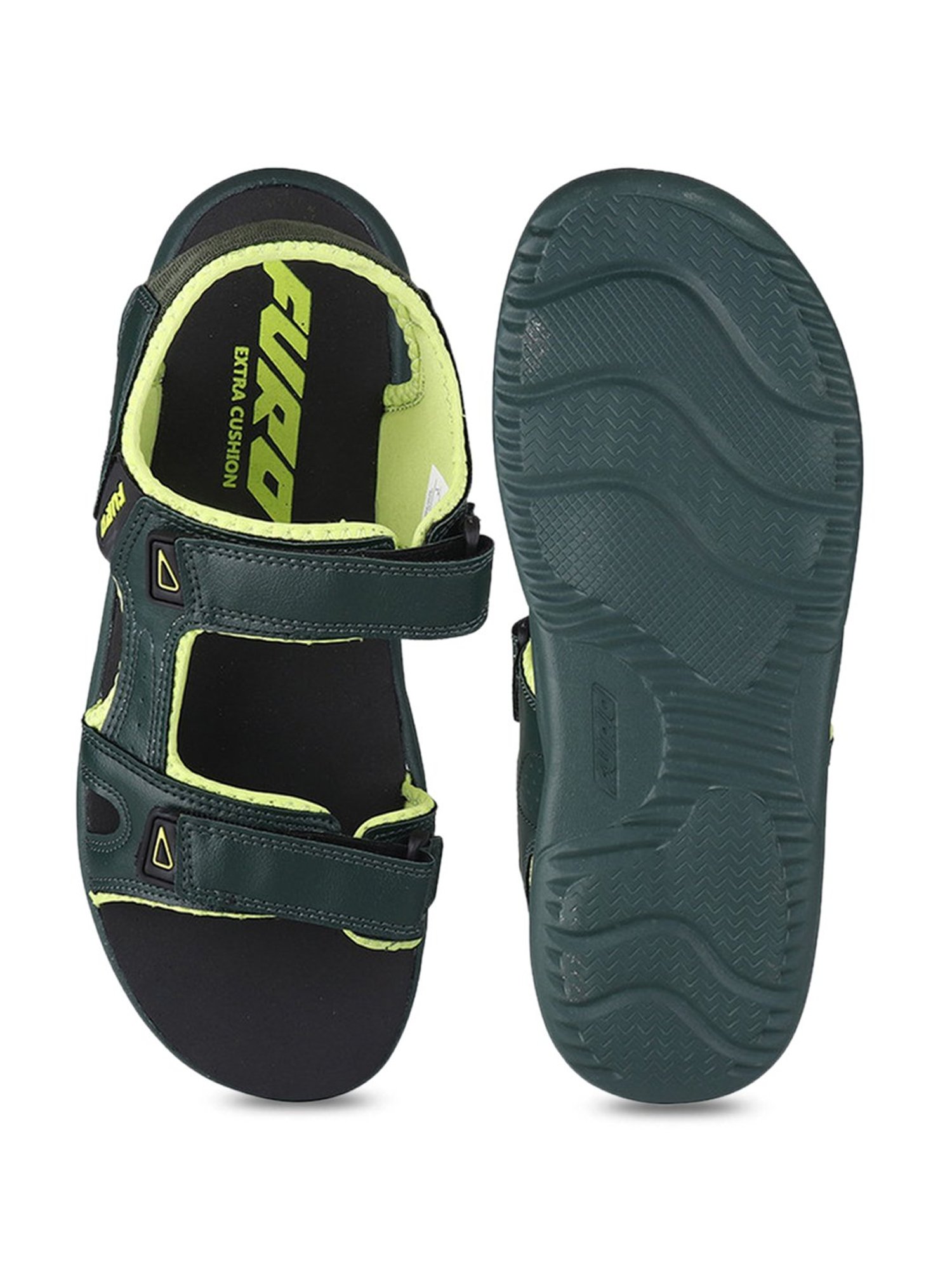 Furo By Red Chief Men's Green Floater Sandals