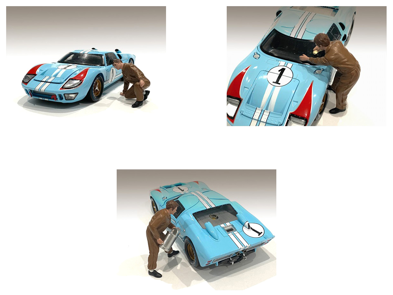 "Race Day 1" 6 piece Figurine Set for 1/18 Scale Models by American Diorama