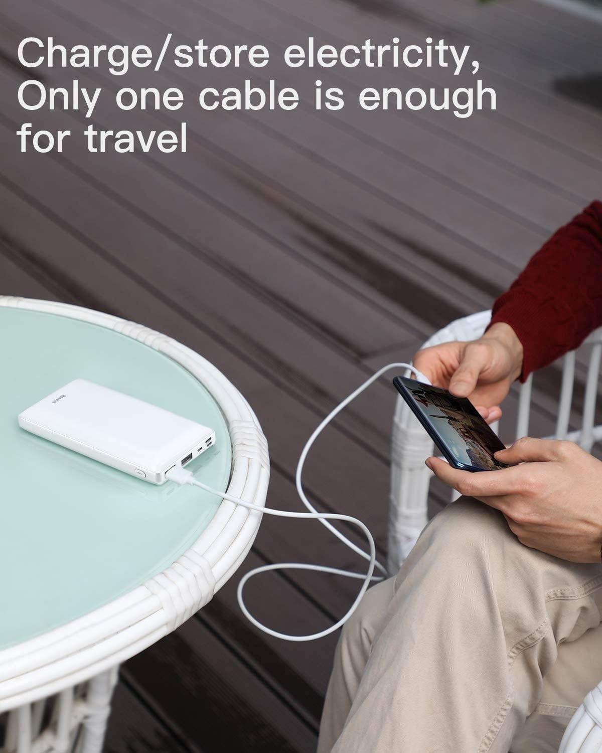 Power Bank 30000mah Baseus 3A Fast Charging Portable Charger with 3 Speed Recharging 3 Output Port Portable Charger for iPhone 11 Pro Max iPad Mac Samsung Galaxy USB-C Laptops and More (Black)