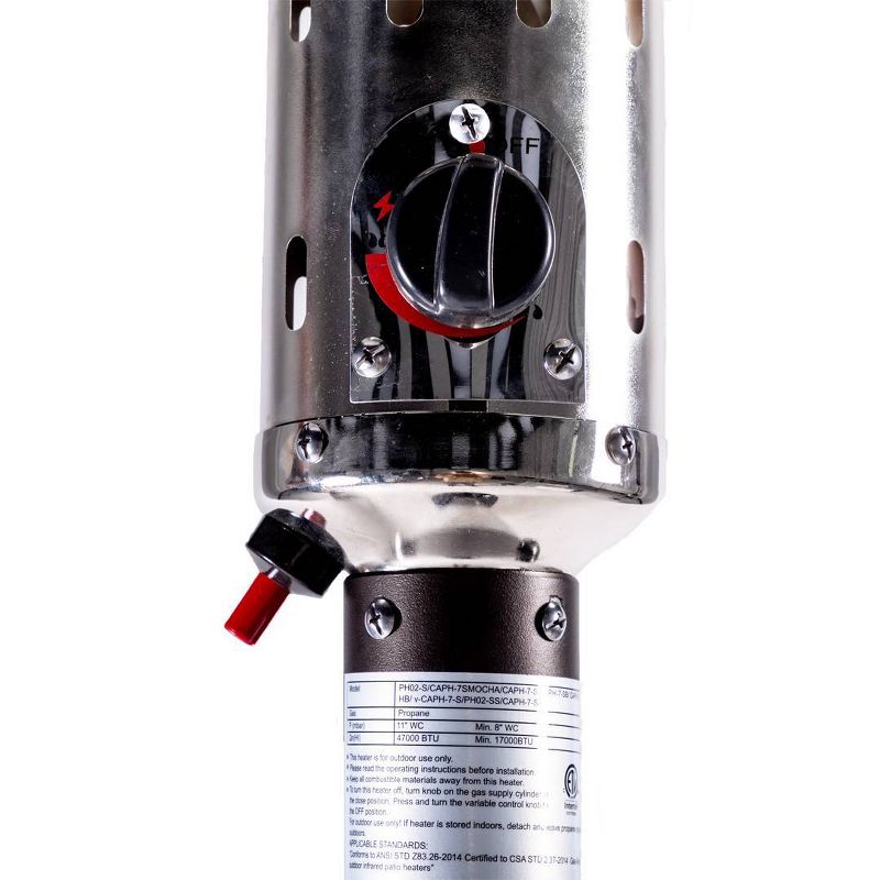 Portable Propane Standing Patio Heater Mocha 88" - Legacy Heating