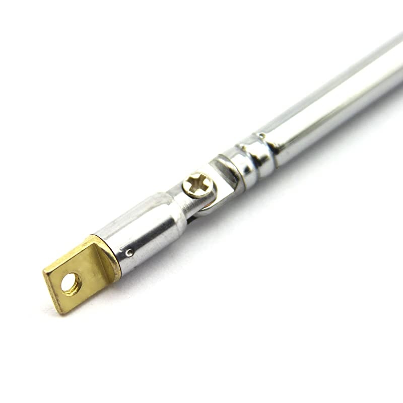 1 Pair AM FM Radio Universal Antenna 625cm 246 Length 4 Section Telescopic Stainless Steel Replacement Antenna Aerial for Radio TV