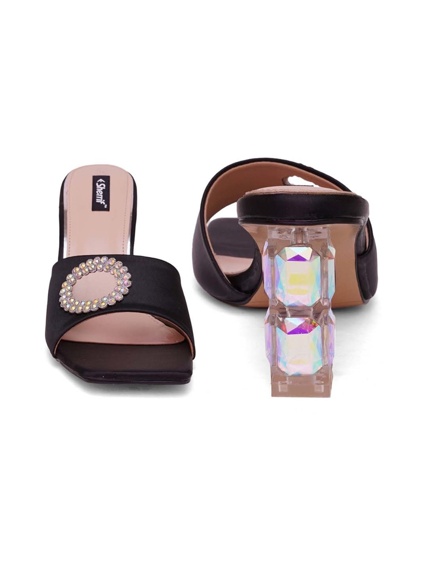 Sherrif Women's Black Casual Sandals