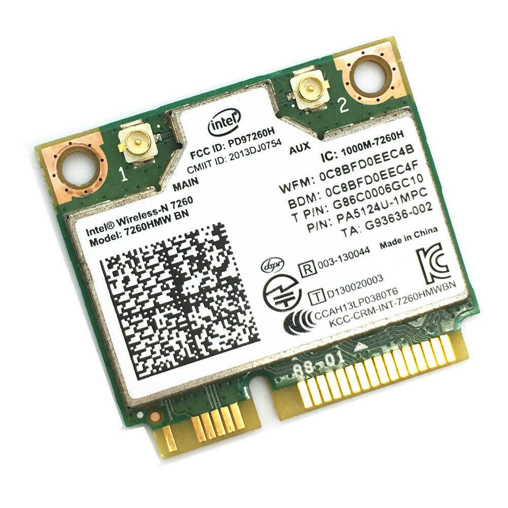Intel Wireless-N 7260 7260HMW BN 802.11b/g/n WiFi+Bluetooth 4.0 Mini PCI-E Card