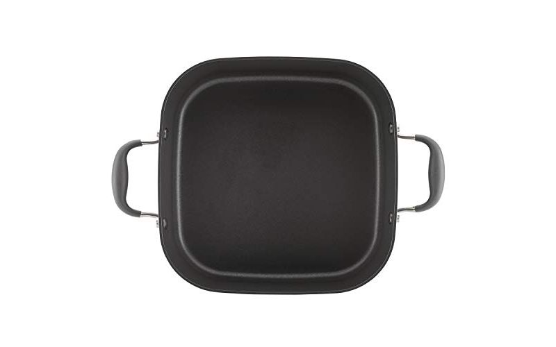Anolon Advanced Hard Anodized Nonstick Casserole Dish/Casserole Pan with Lid - 7 Quart, Graphite Gray
