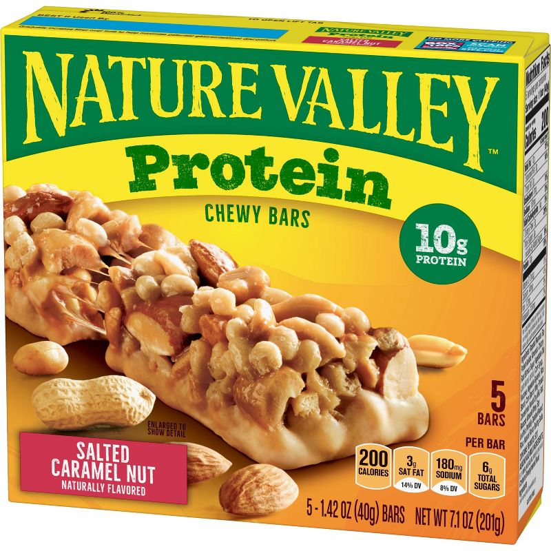 Nature Valley Salted Caramel Nut Protein Chewy Bars 5ct / 1.42oz