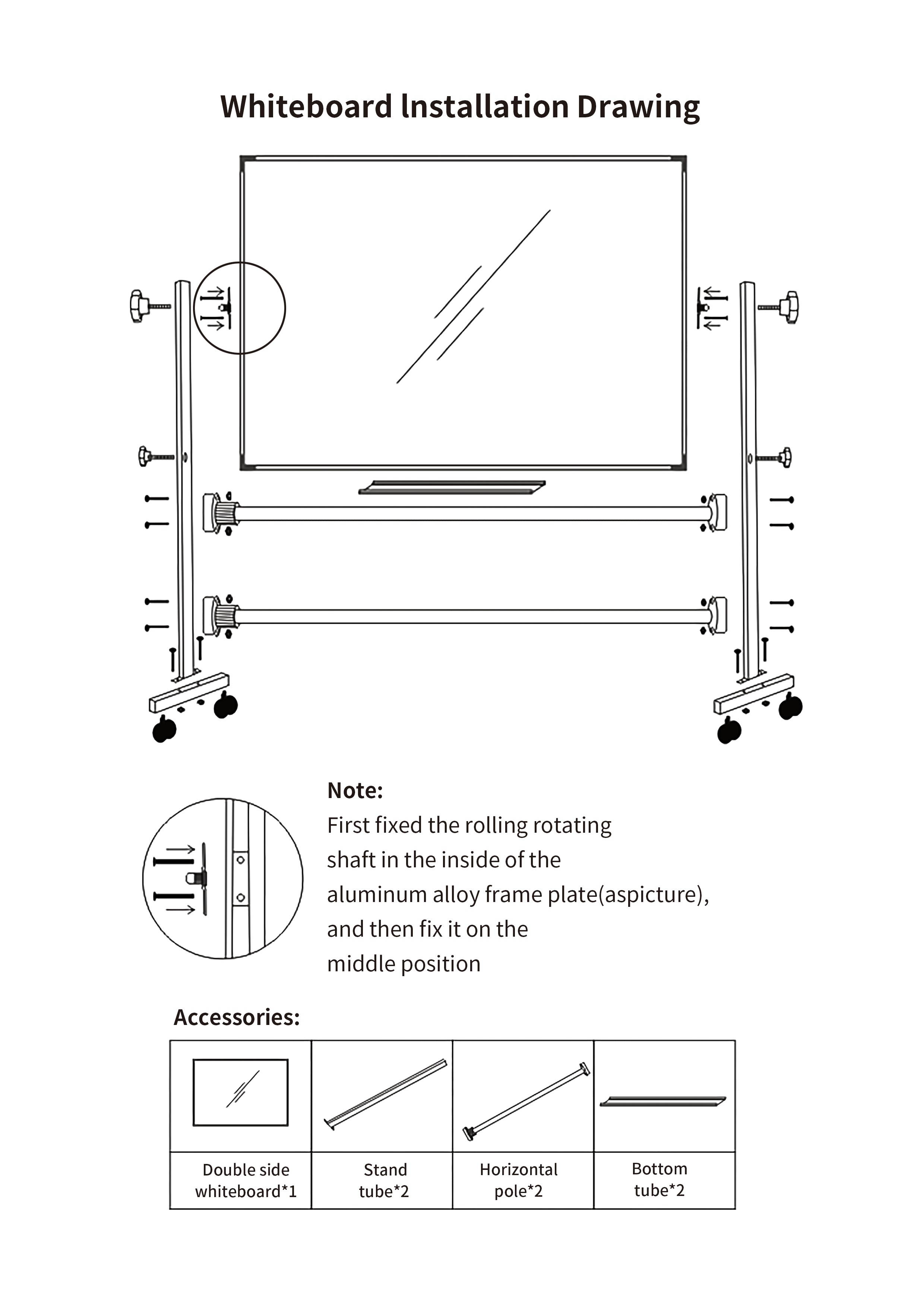 Contempo Magnetic 8.5" x 11" Dry Erase Board, White Frame, Magnet and Marker Included