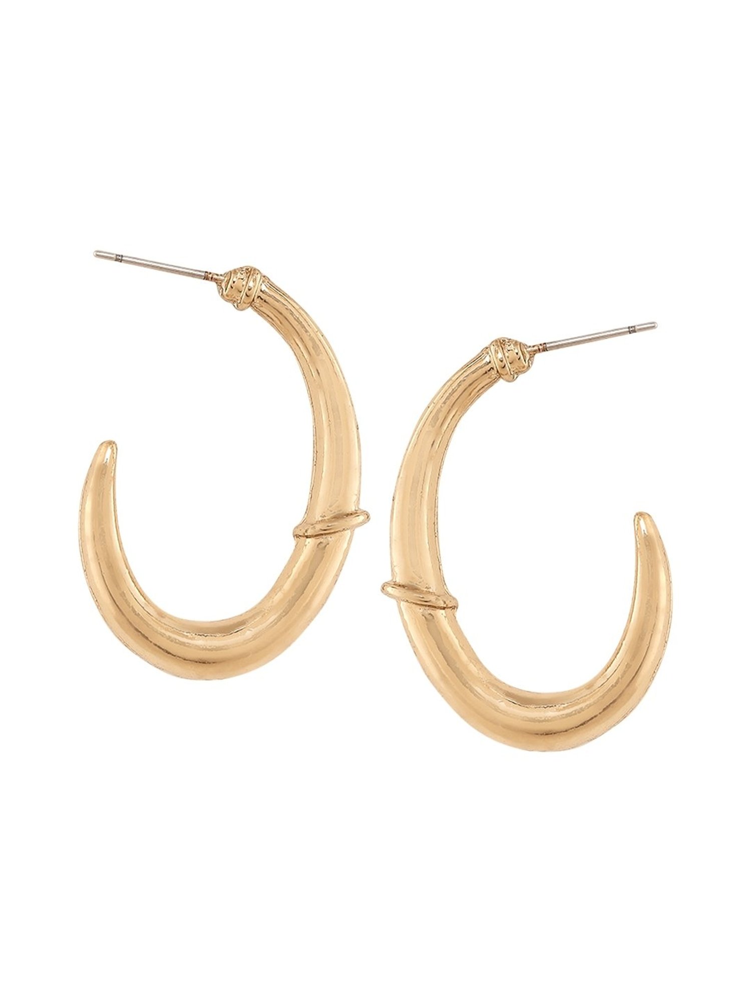 OOMPH Gold Bold Look Hoop Earrings