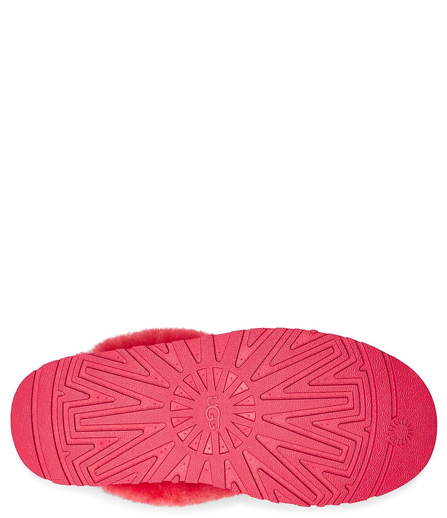 UGG&reg; Disquette Suede Fur Flatform Slides