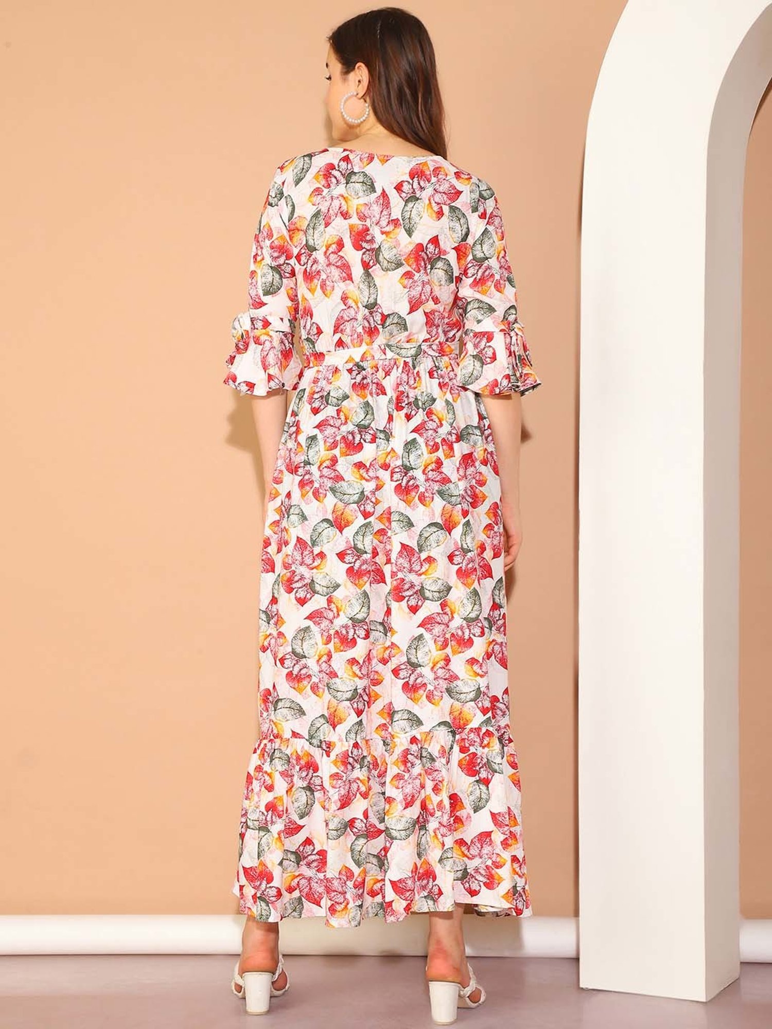 Moms Maternity Pink Floral Print Maternity Dress