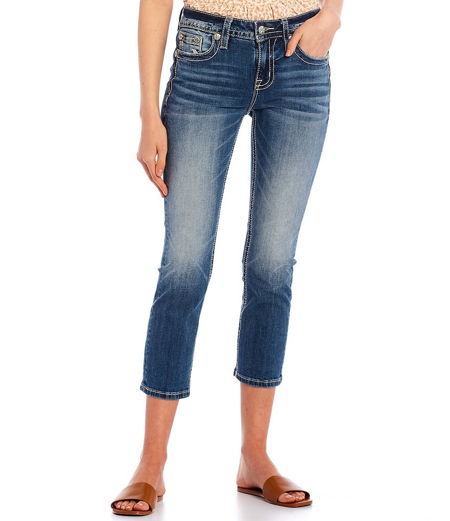 Celebrity Pink Destructed Cropped Skinny Jeans