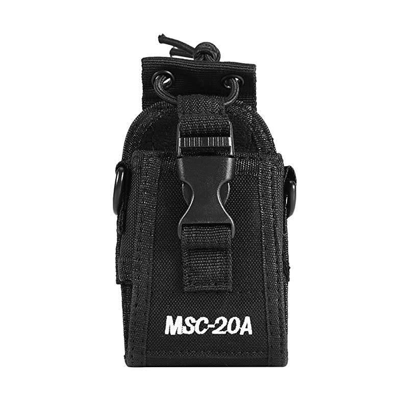 Universal Walkie Talkie Nylon Belt Case Bag with Adjustable Shoulder Strap Two Way Radio Holder Holster Case MSC20A for KenwoodMotorola HYT TwoWay Radio