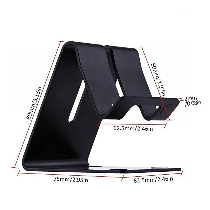 Cell Phone Stand Universal Portable Aluminum Desktop Charger Mount Holder Metal Tablets Dock Cradle for iPhone 11 X 8 7 6 Samsung Galaxy s10 9 All Smartphone Rose Red