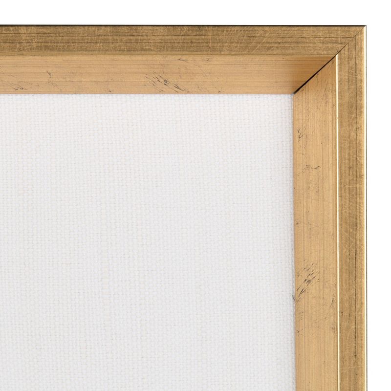 28" x 21" Calter Framed Linen Fabric Pinboard Gold - Kate and Laurel