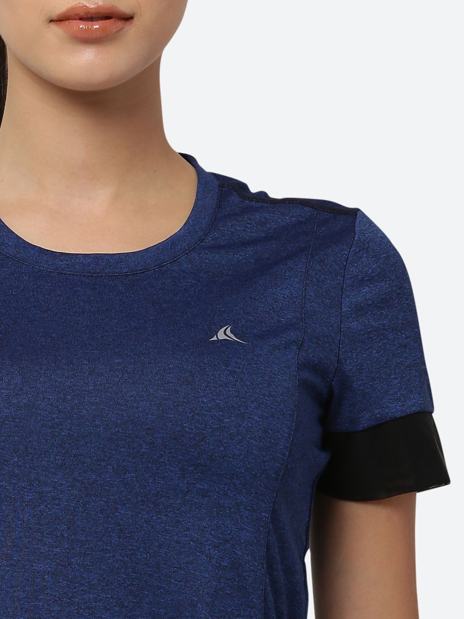 Fitleasure Royal Blue Textured T-Shirt