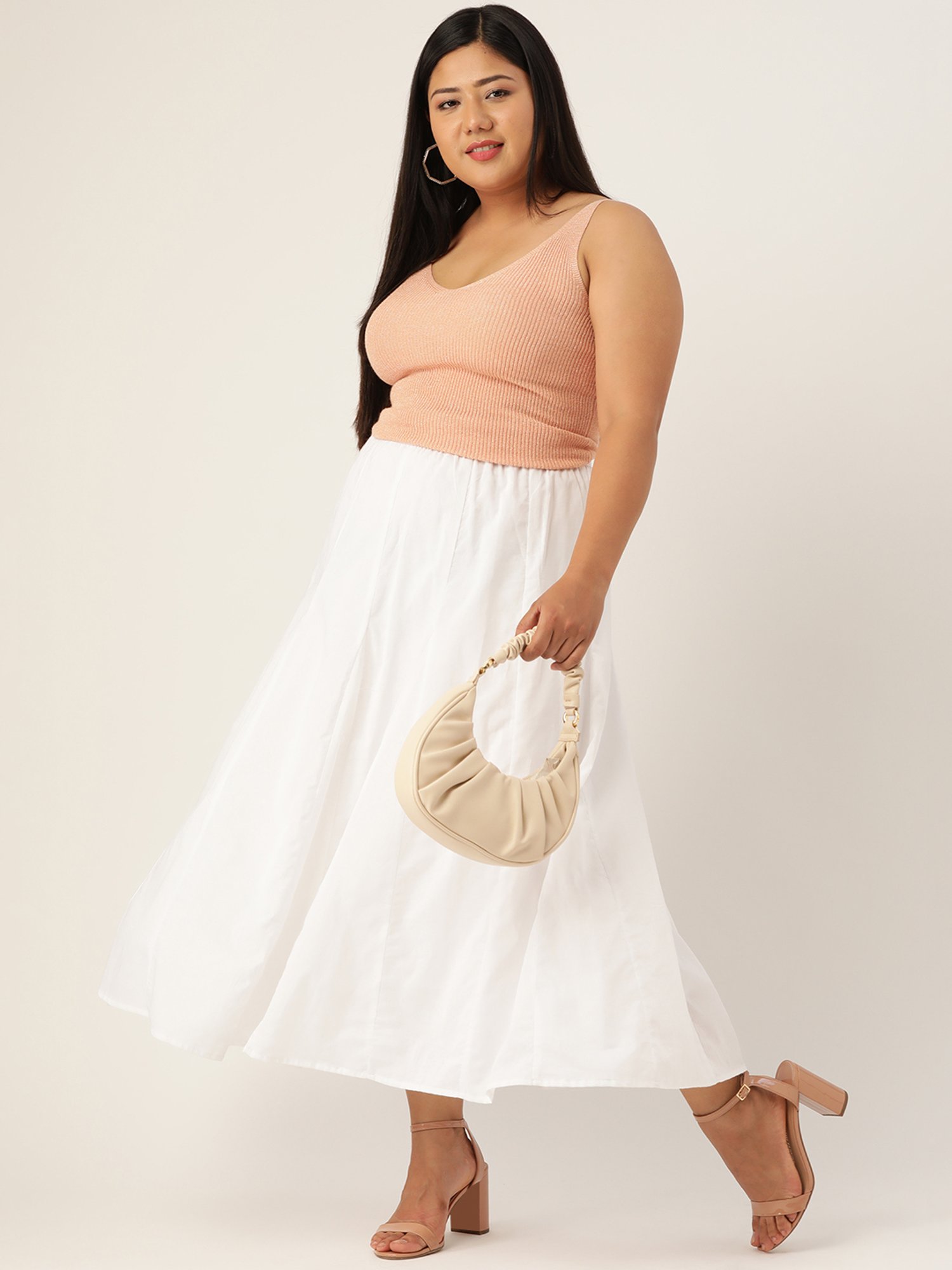 theRebelinme White Maxi Skirt