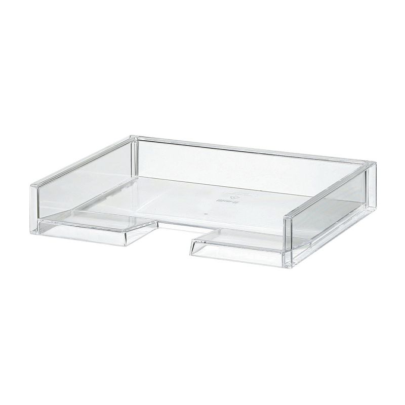 Like-It Universal Organizer Storage Tray Set for Home or Office, Clear (4 Pack)