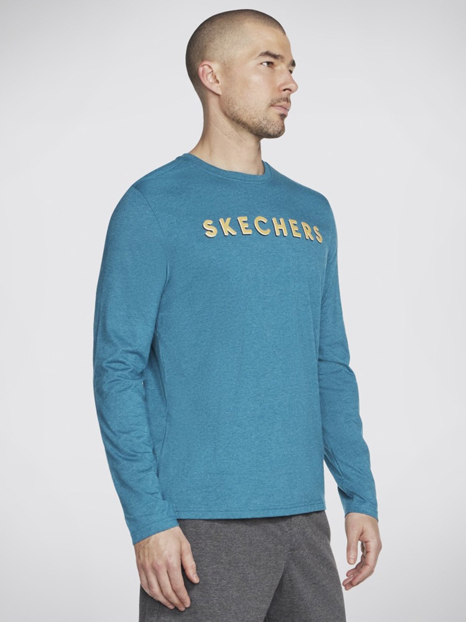 Skechers Navy Relaxed Fit Printed T-Shirt