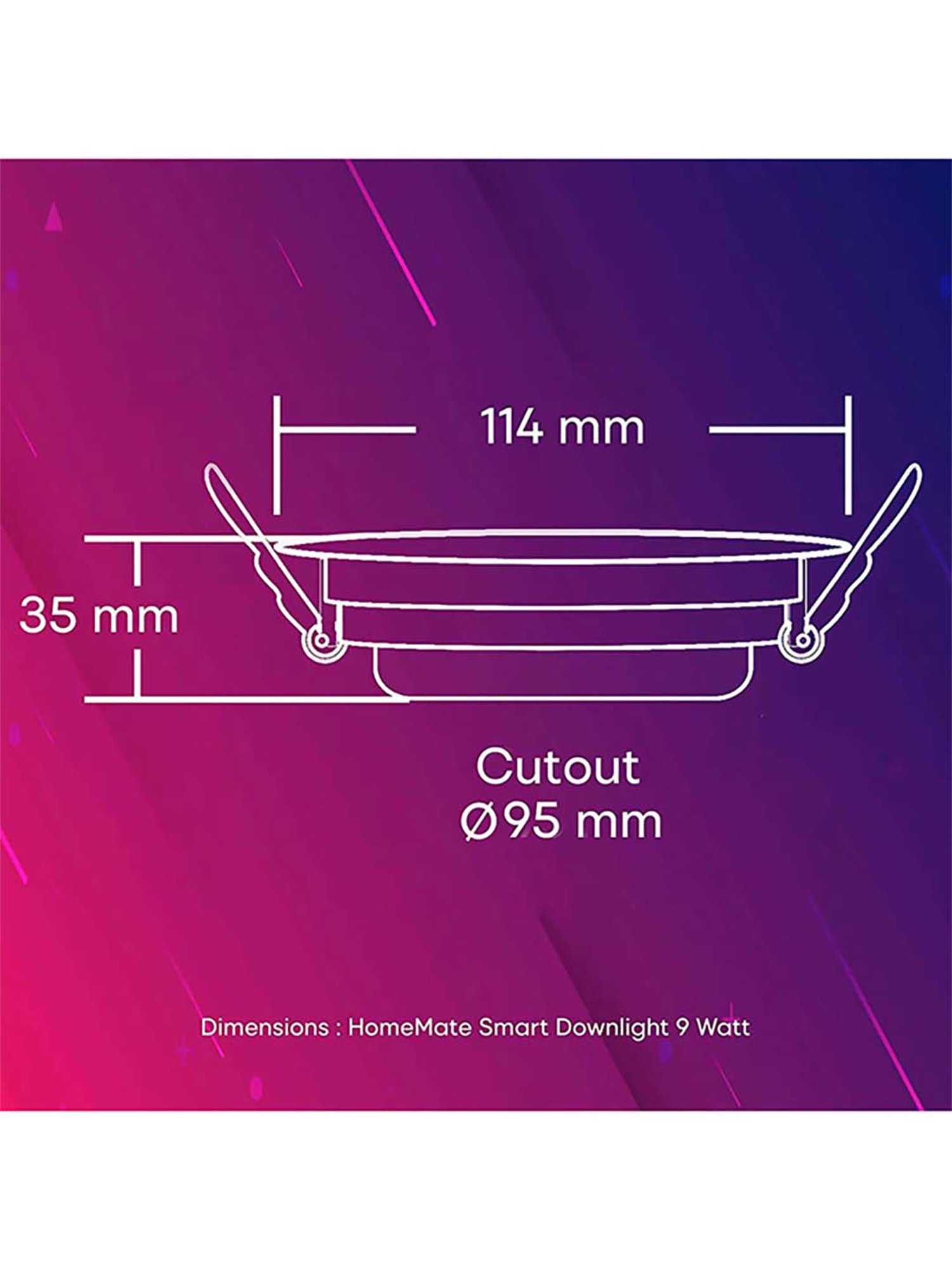 HomeMate 9W Smart Downlight Works with Google Assistant and Alexa (Multicolor)