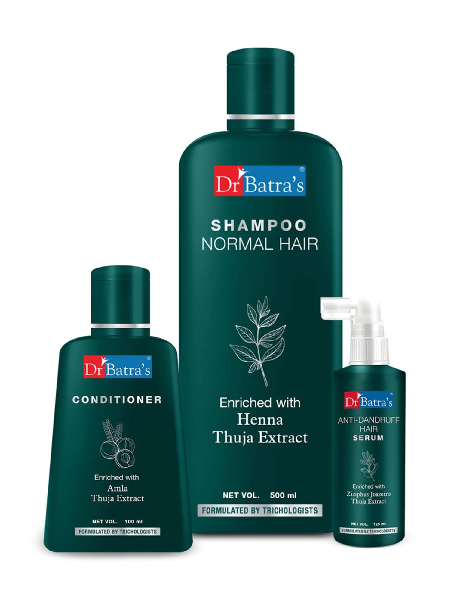 Dr. Batra's Anti Dandruff Hair Serum, Conditioner & Normal Shampoo