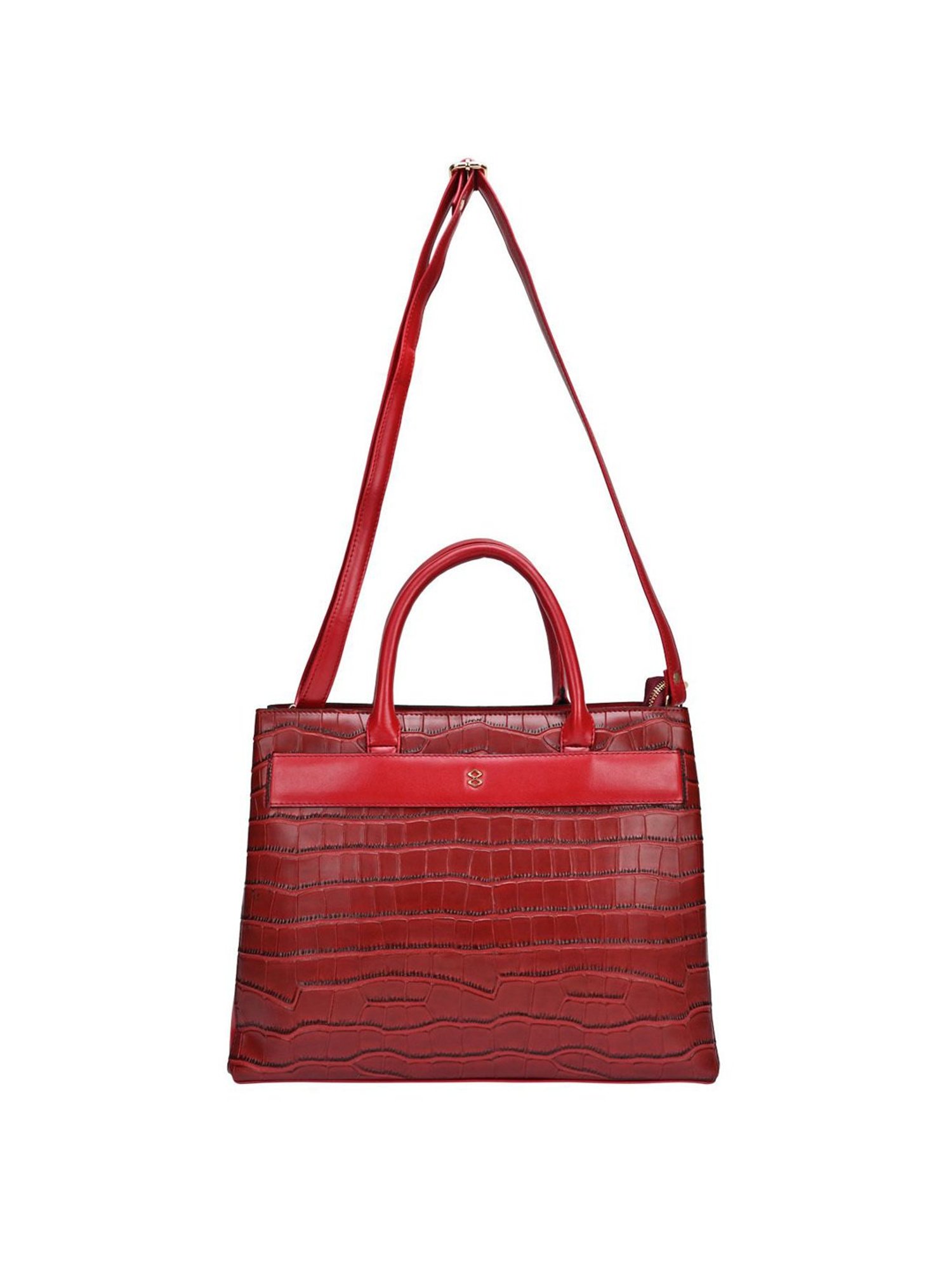 Horra Red Textured Handbag
