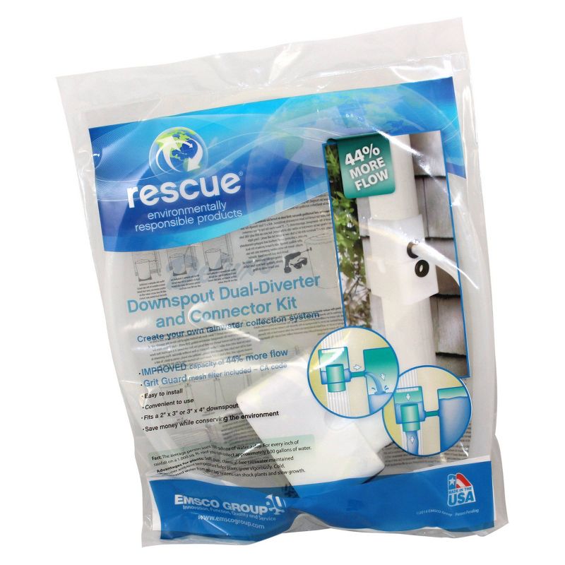 Rescue Rectangular Dual Diverter Kit - White - Emsco