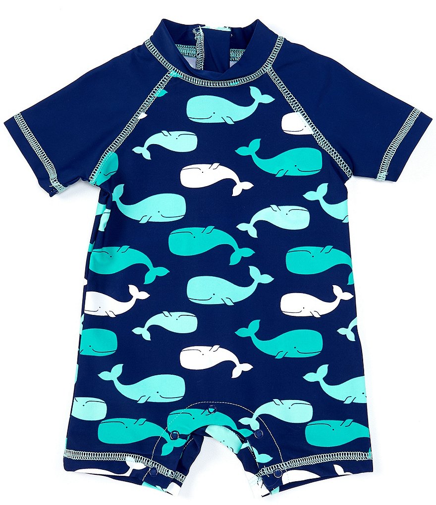 Tea Collection Baby Boys 3-24 Months Long-Sleeve Pineapple Print Rashguard Swimsuit