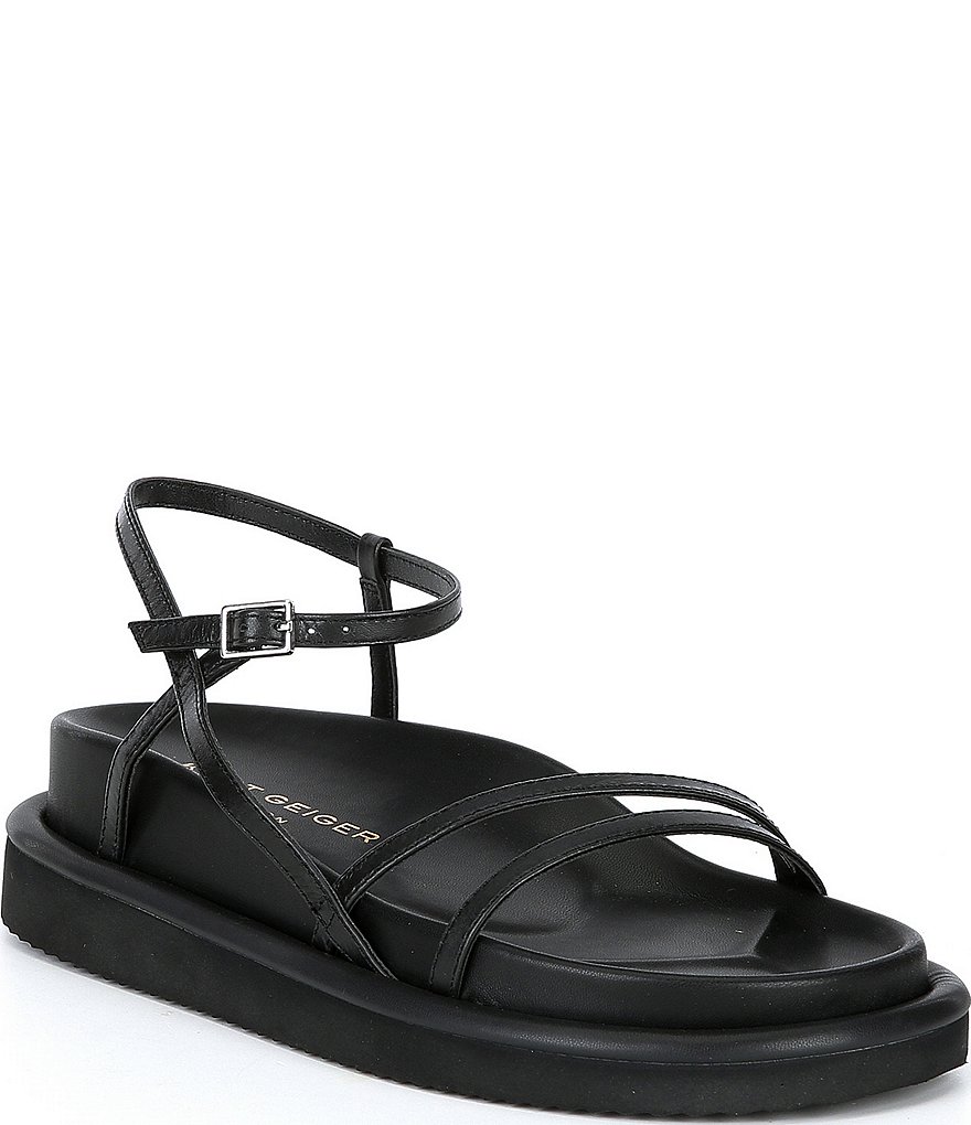 Kurt Geiger London Orson Strappy Leather Footbed Sandals
