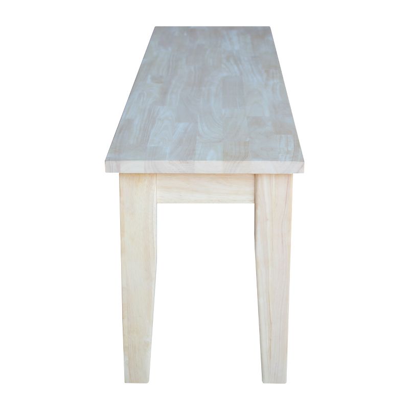 60" Shaker Style Bench Unfinished - International Concepts