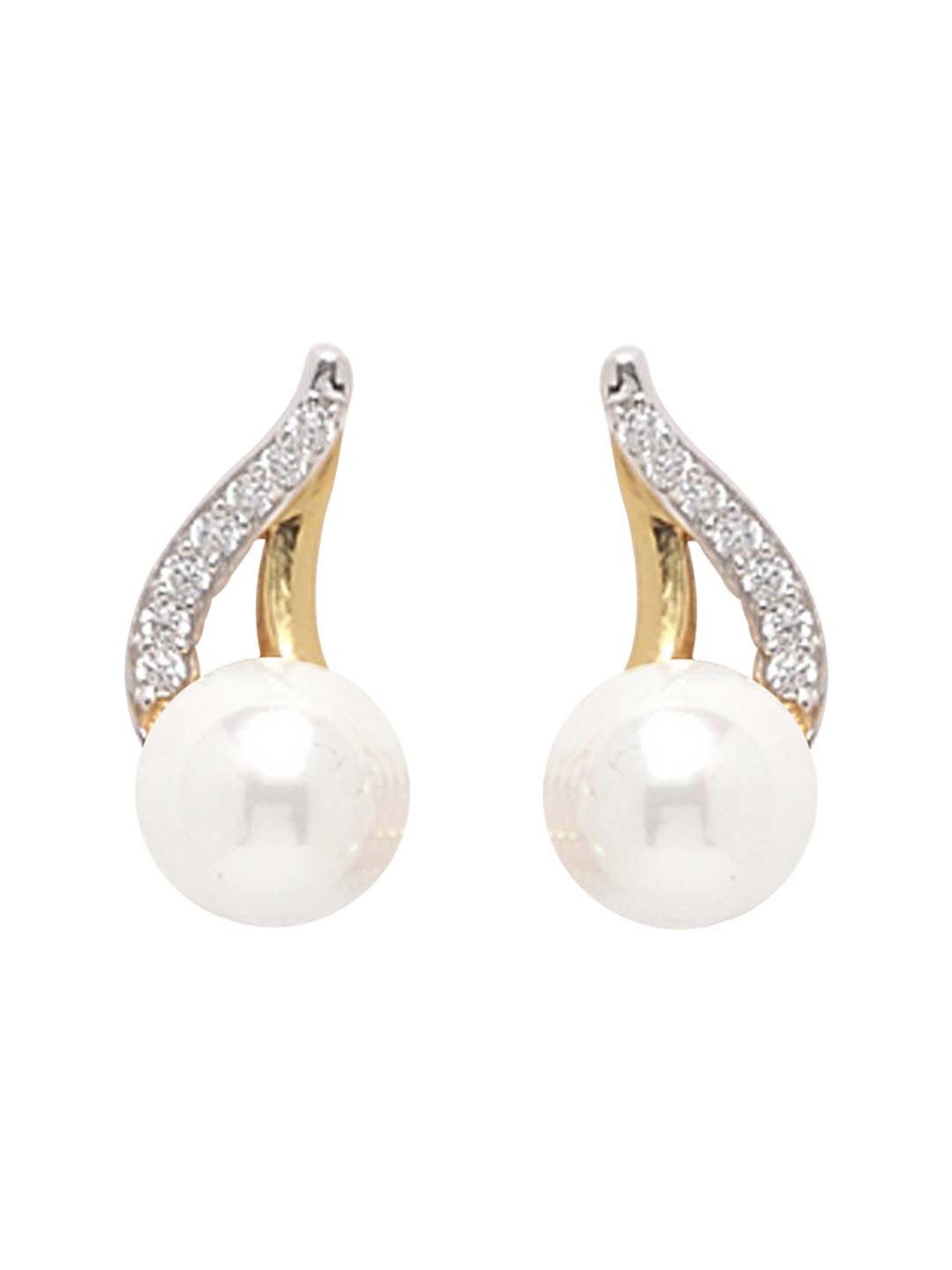 Clara 92.5 Sterling Silver Gold-Plated Swiss Zirconia Asuka Earrings