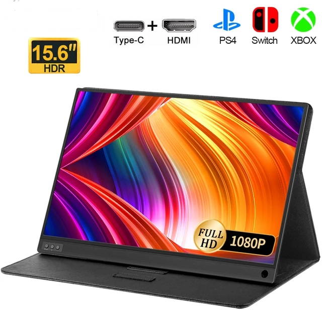 RayBird 15.6 inch Portable Monitor USB Type C & HDMI for Phone Computer PC Gaming Xbox Switch PS4 PS5 Display,Laptop Notebook LCD Screen