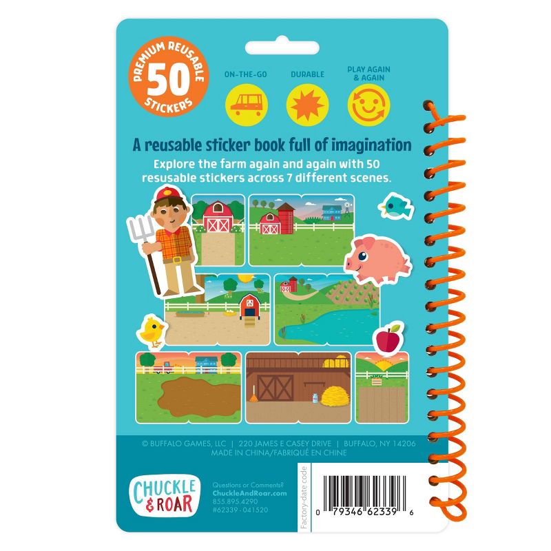Chuckle & Roar Reusable Sticker Book - Farm Collection