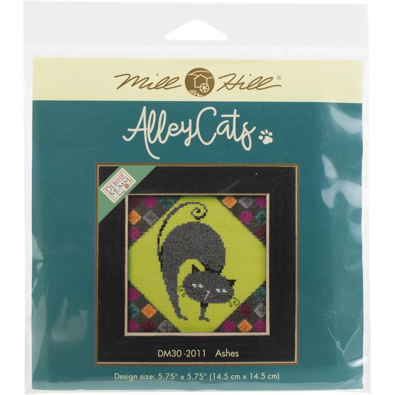 Mill Hill/Debbie Mumm Counted Cross Stitch Kit 5.75"X5.75"-Alley Cats-Ashes (14 Count)