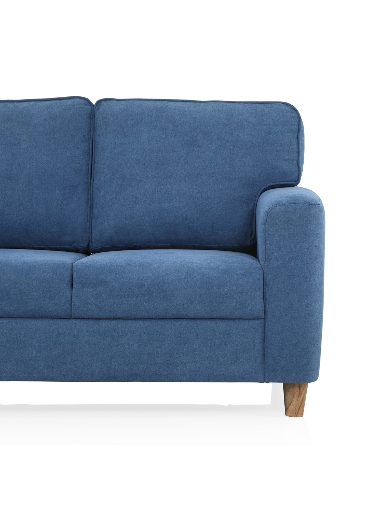 Durian Berry Black Premium Leatherette 2 Seater Sofa