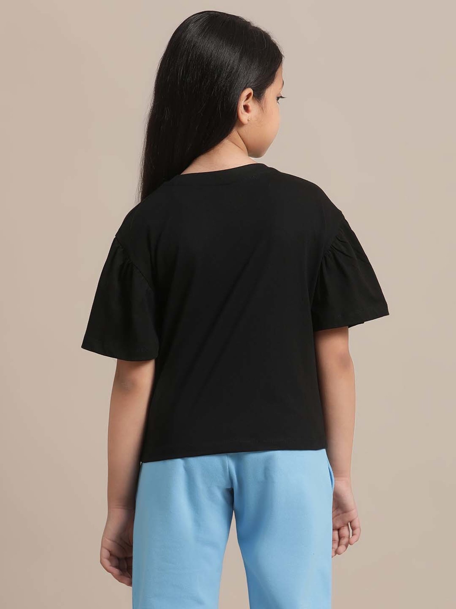 Kidsville Green Cotton Printed T-Shirt