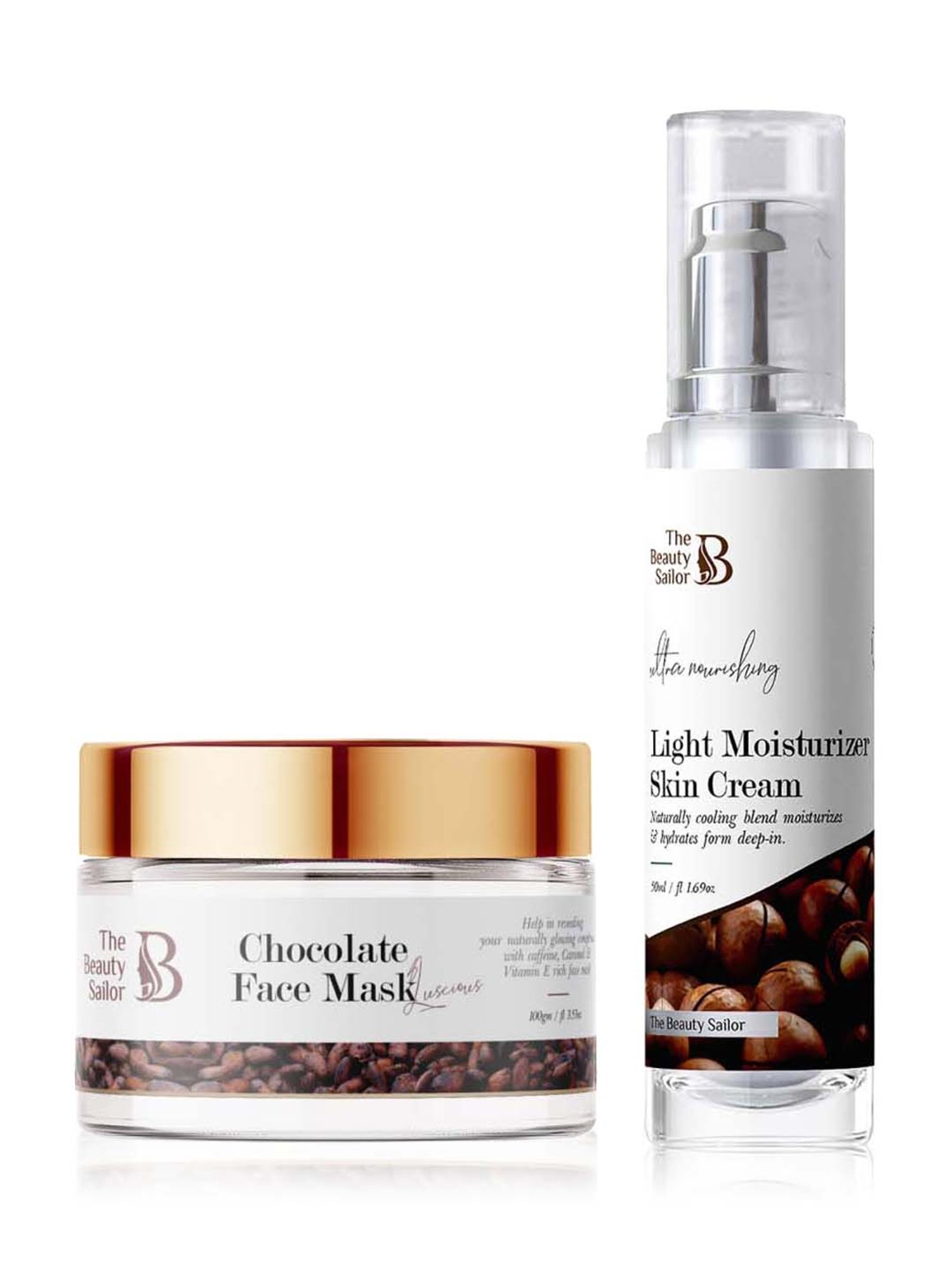 The Beauty Sailor Light Moisturizer Skin Cream & Chocolate Face Mask