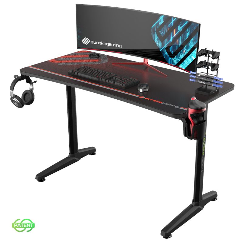RESPAWN 3000 Gaming Computer Desk - Ergonomic Height Adjustable Gaming Desk, in Blue (RSP-3000-BLU)