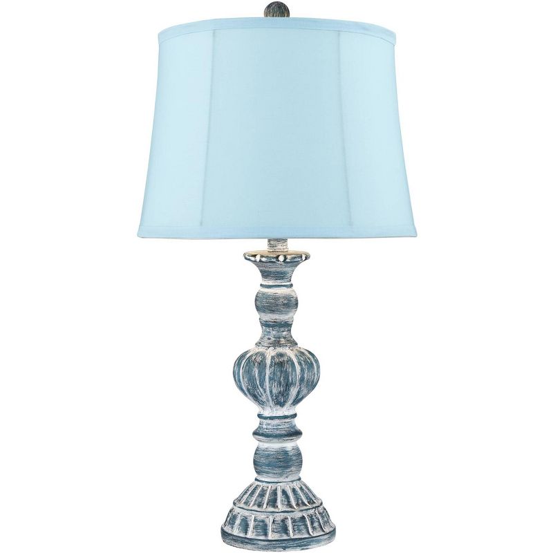 Regency Hill Tanya Blue Wash Blue Softback Table Lamps Set of 2