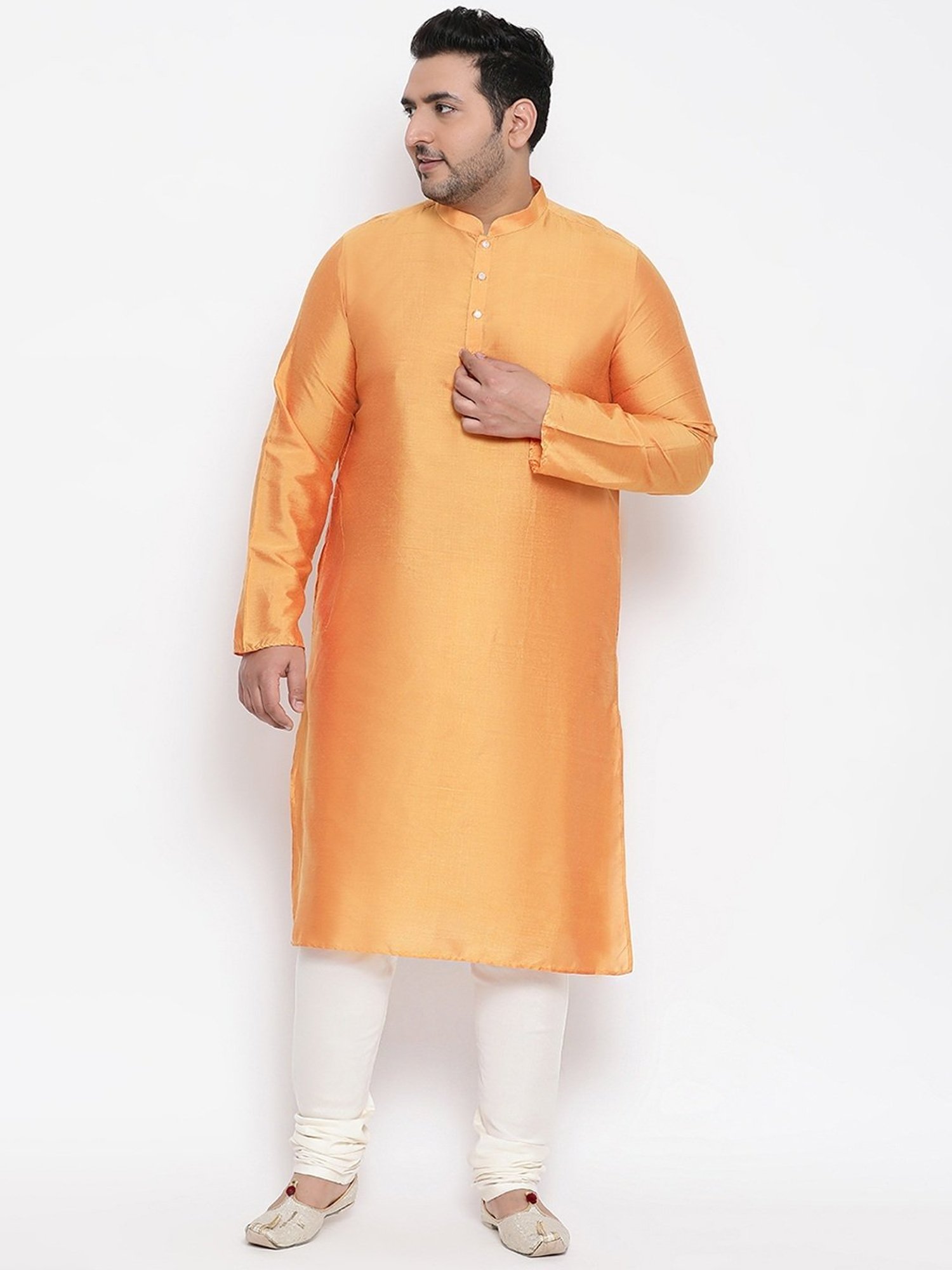 KISAH PLUS White Regular Fit Printed Kurta Set With Jacket