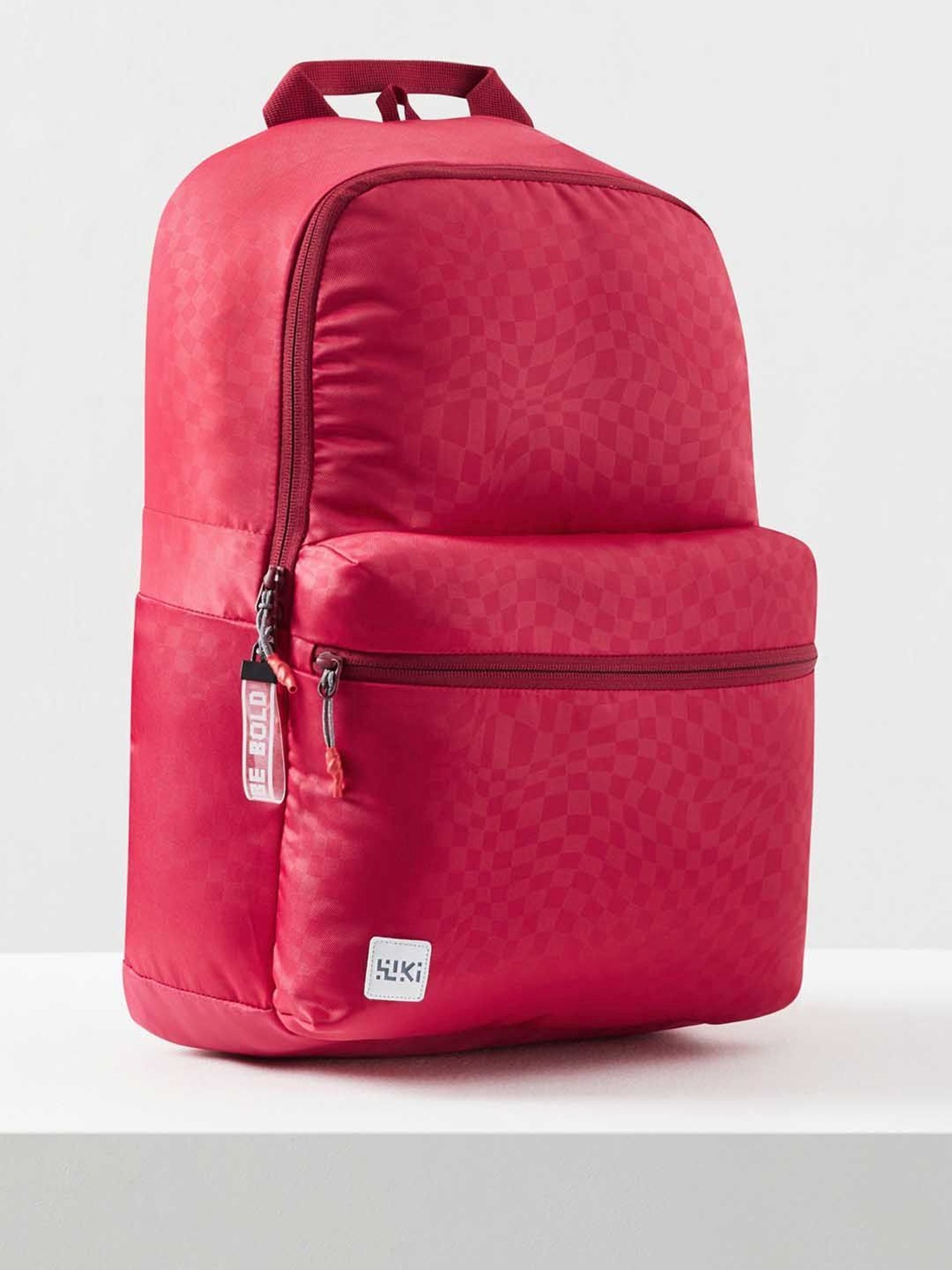 Wiki Back to School Red Polyester Printed Backpack - 18 Ltrs