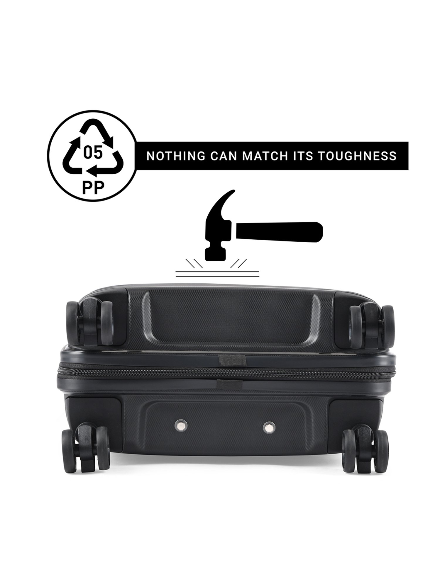 Skybags Salsa Red Solid Hard Medium Trolley Bag - 46 cm