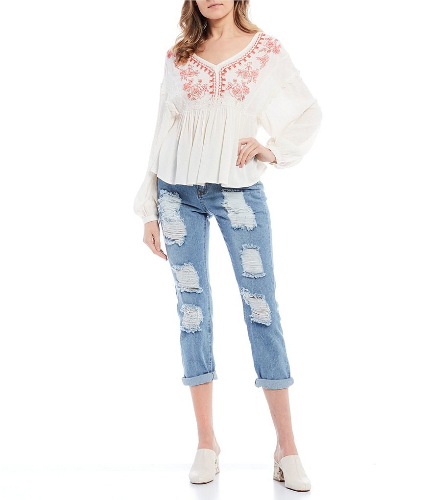 C&V Chelsea & Violet Long Sleeve Woven Top