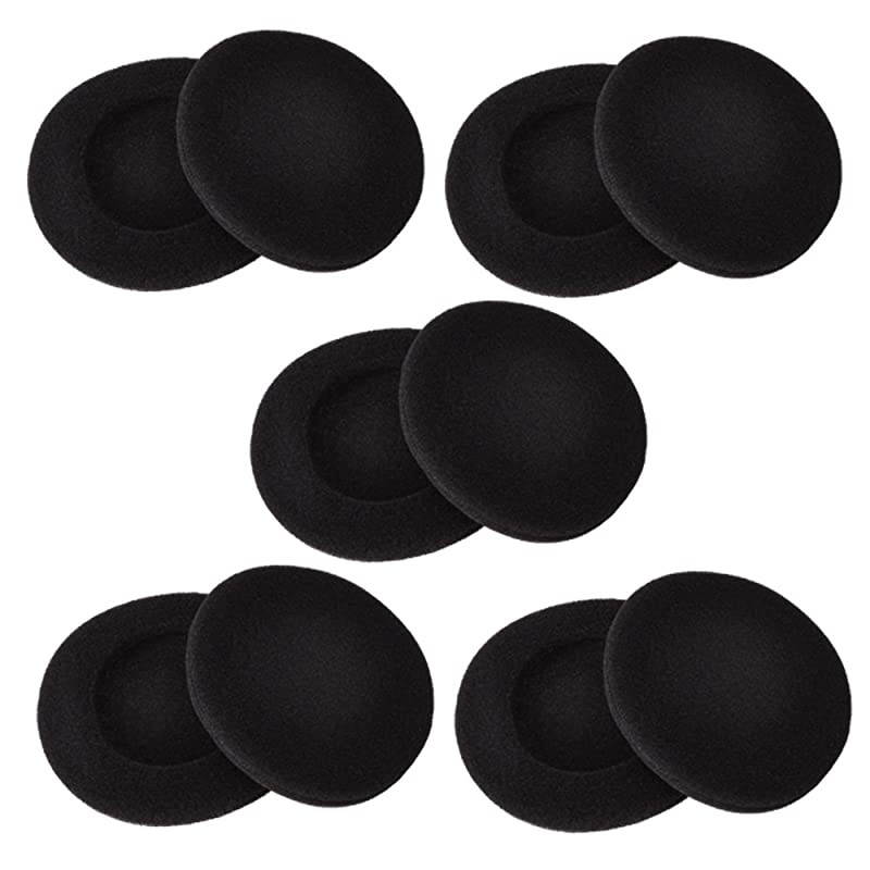 2 Inch Foam Pad EarPad Ear Cover Compatible with Sony Sennheiser Philips Headphone 5 Pairs Black