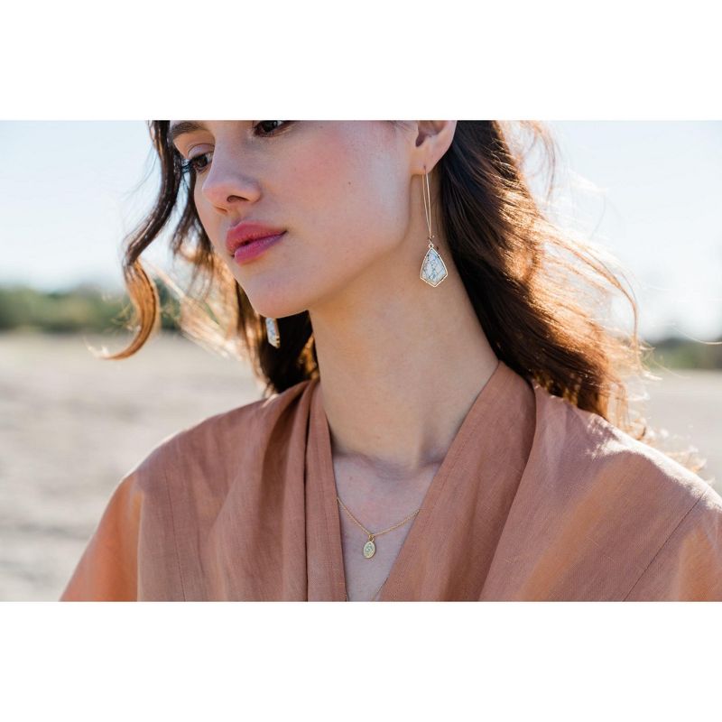 Sanctuary Project Dainty Oval Saint Medallion Coin Necklace Gold