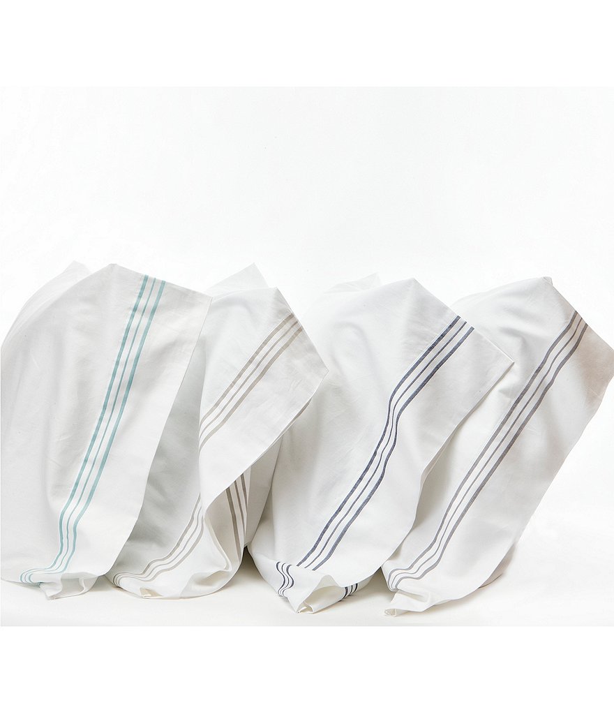 The Art of Home from Ann Gish Hem Stripe Sheet Set