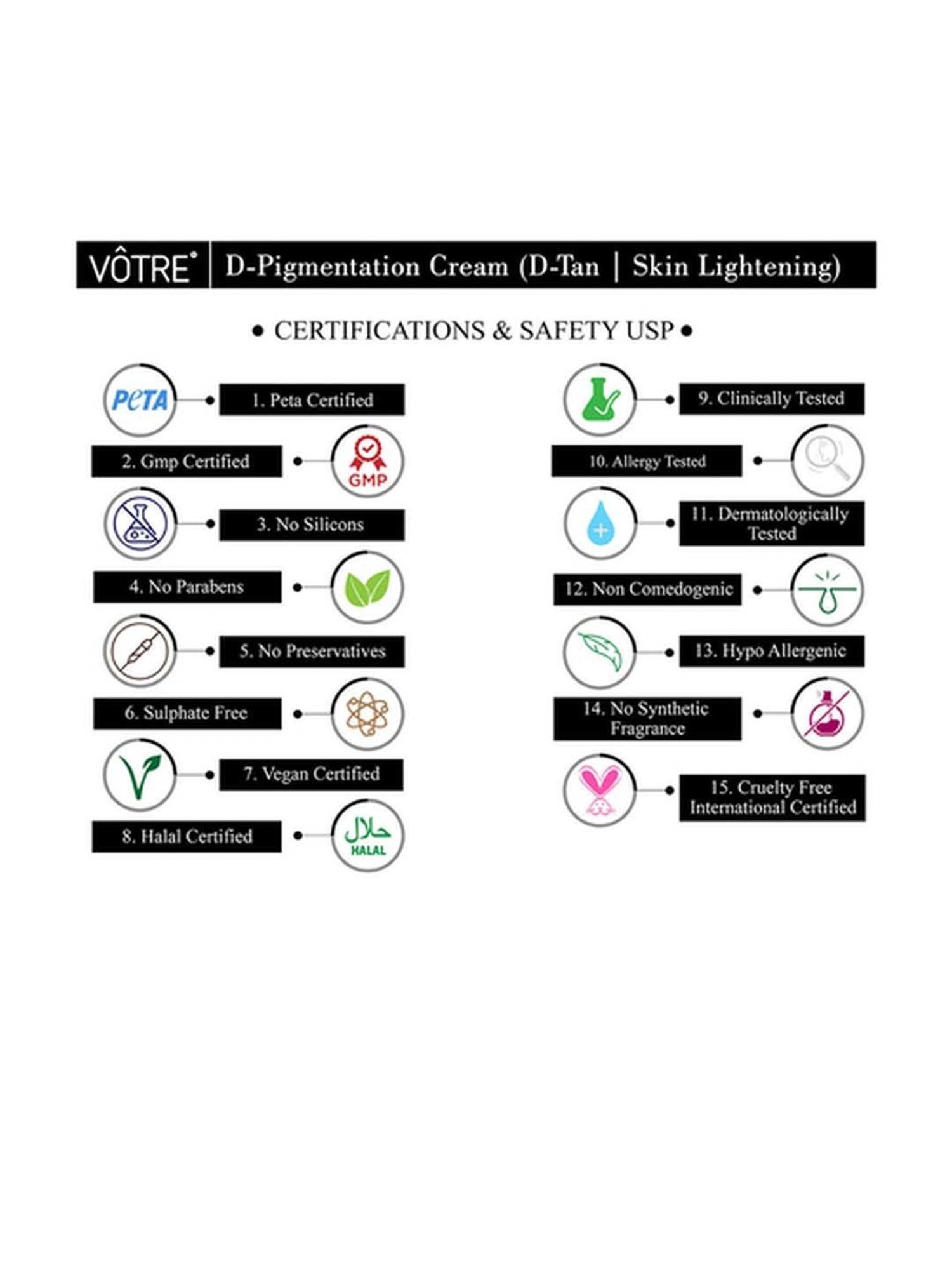 Votre Pigmentation Cream D Tan & Skin Lightening