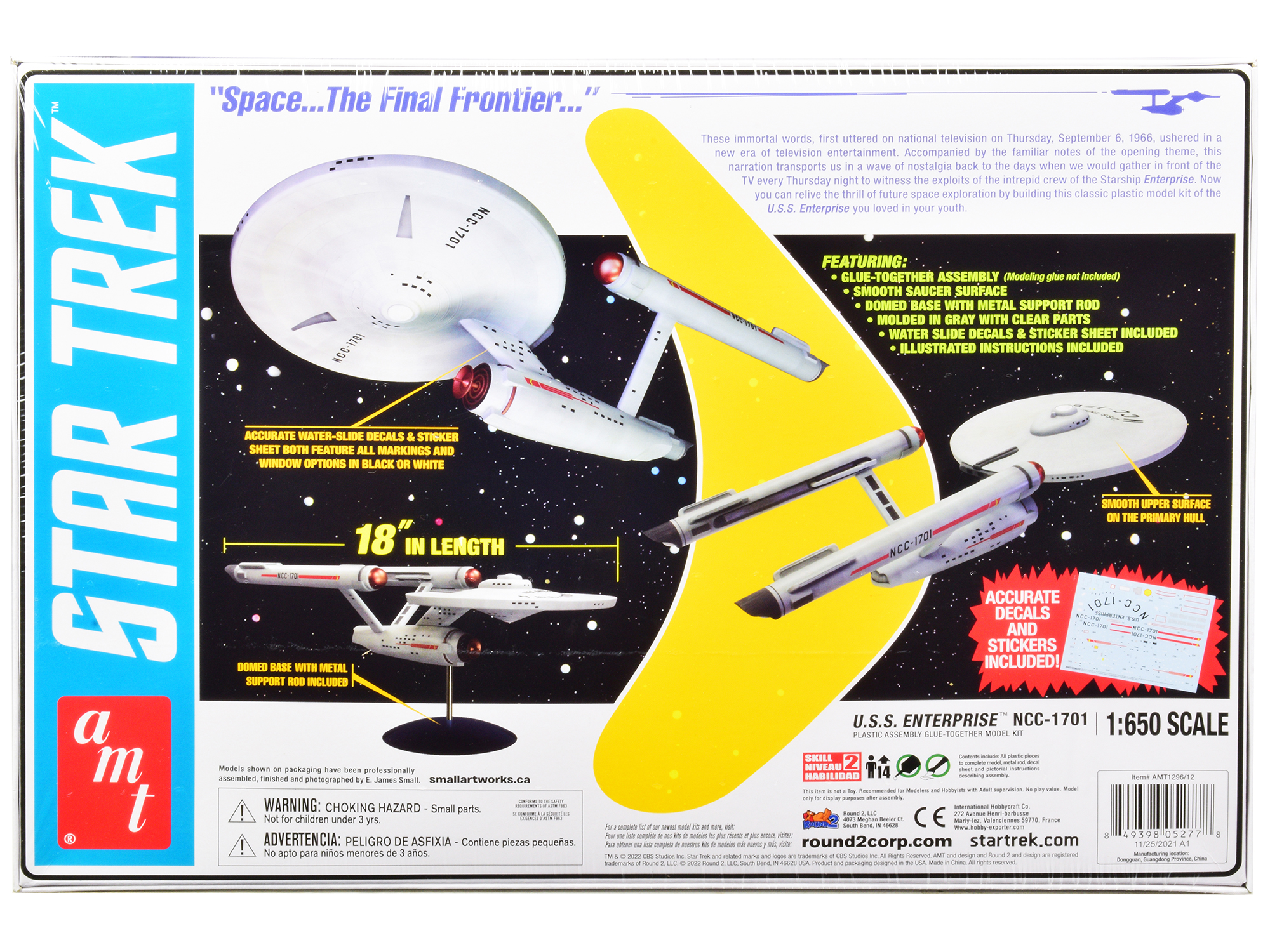 Skill 2 Model Kit U.S.S. Enterprise NCC-1701-C Space Ship "Star Trek: The Next Generation" (1987) TV Series 1/1400 Scale Model by AMT