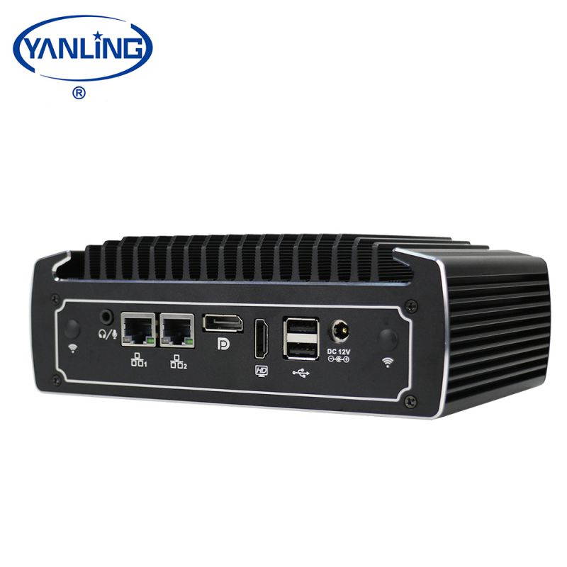 Fanless Mini Computer, Intel 8th Gen. i5-8250U CPU  Industrial Computer Mini Desktop PC,With DP HD Dual LAN2COM,4USB3.0,SIM Slot,Windows 10 Pro,4GB DDR4 RAM,32GB SSD